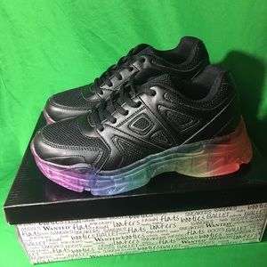 Wanted Brisk Chunky Rainbow Sole Dad Sneak…